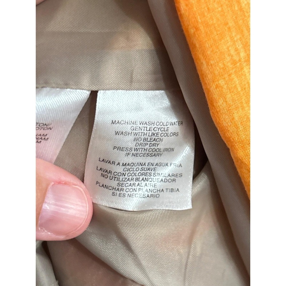 Kasper A-Line Dress Womens Size 4 Orange Striped Summer Brunch Sleeveless Bow - Picture 8 of 13